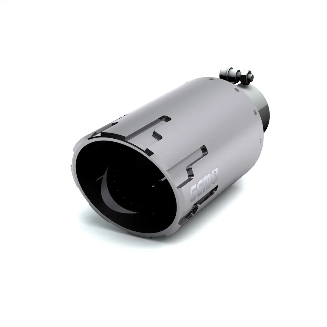 B02355 – MAXWAY INT. Exhaust Tail Pipe Tip, 3-1/2 Inch Clamp On Or Weld On 5 Inch Outlet Billet Aluminum With 304 Sta...